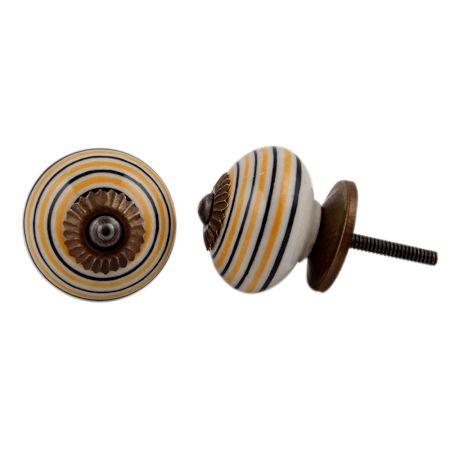 Yellow Black Striped Knobs